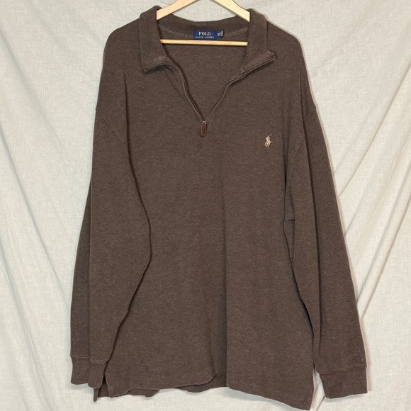 Polo Ralph Lauren Other - Polo Ralph Lauren Mens 3XB Brown Quarter Zip Pullover Sweater Big & Tall